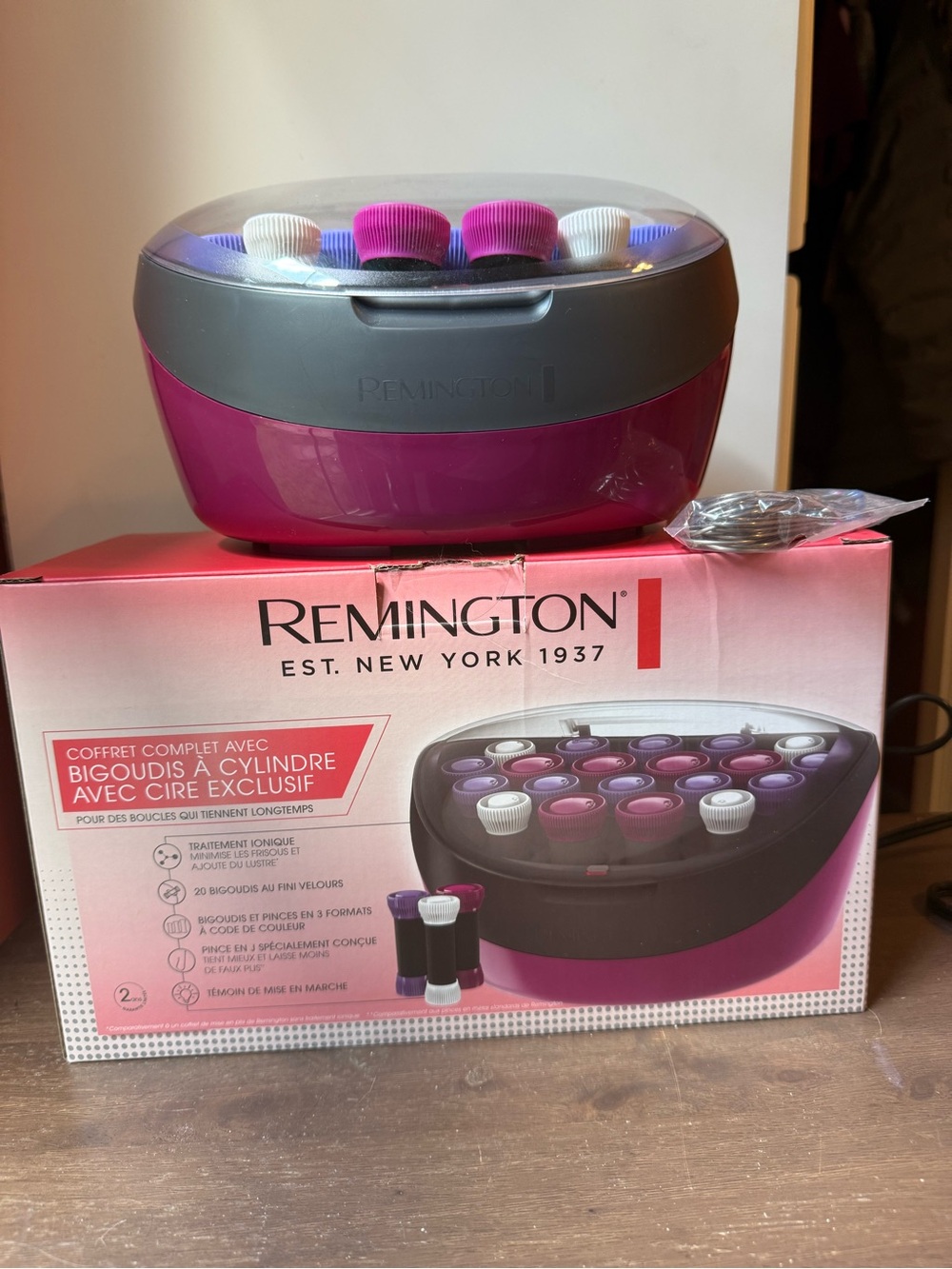 Remington Pink Hot Roller Set - Ionic Heated Hair Rollers
